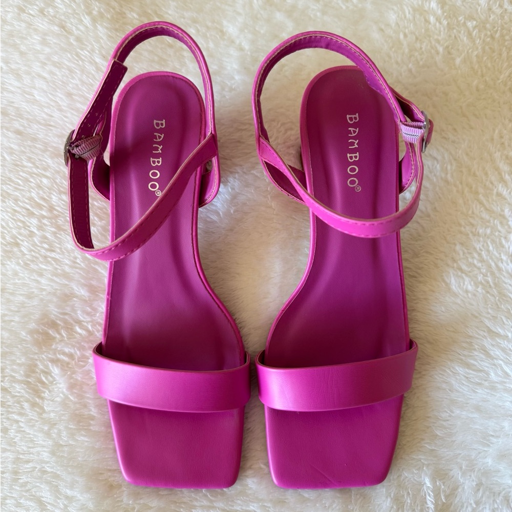 Pink Block Heels